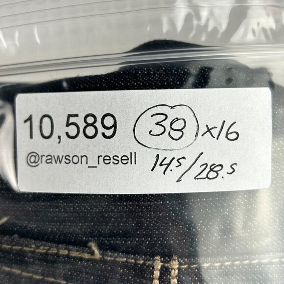 Mecca Gothic Black Jean Shorts 38 Skater Wide Leg Baggy Patch SOUTHPOLE STYLE - Picture 7 of 7